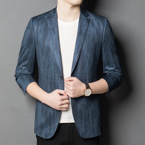 2023早秋季新款中年西装领夹克爸爸商务男装西服上衣ASD2227-P180，男装西服，电商B212（原钱塘6029）