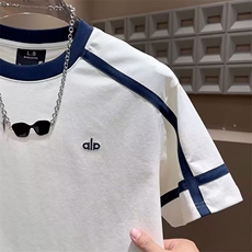 2026夏季新款潮流时尚简约运动T恤男士圆领半袖刺绣休闲舒适短袖，女装T恤，星座506A