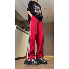 现货夏季速干巴黎神裤撞色拼接条纹休闲运动长裤男K650-P45控68，女装休闲裤，星座205-5