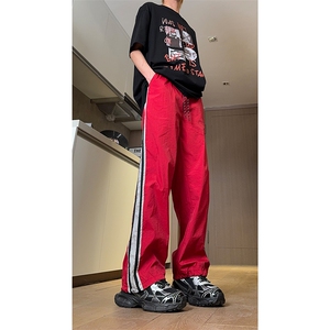 现货 夏季速干巴黎神裤撞色拼接条纹休闲运动长裤男K650-P45 控68图片