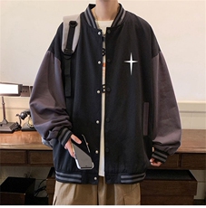 电商DSA028-JKC21P503P50新款印花棒球服外套港风休闲夹克，男装夹克，电商A028