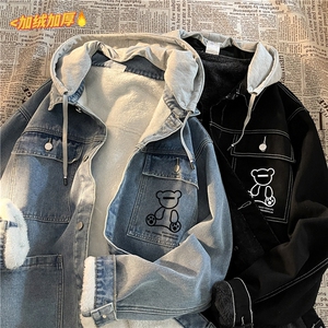 JK3006J-P95-限价138 M-5XL 现货加绒羊羔毛夹克牛仔棉服cityboy图片