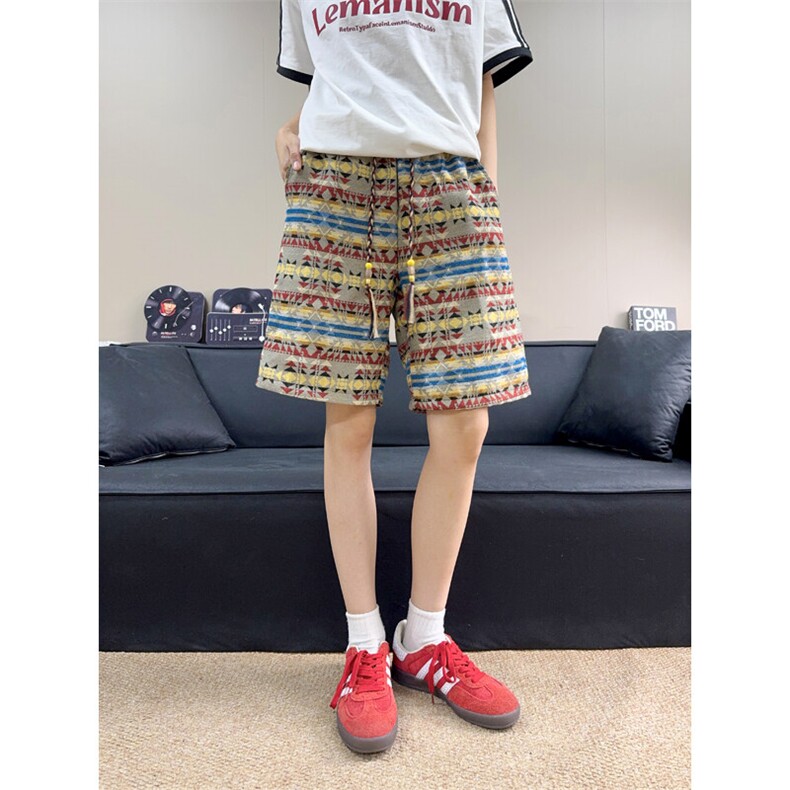 B221美式ins高街宽松民族风休闲短裤五分裤LK25557-特P28控58，男装牛仔裤，电商B221