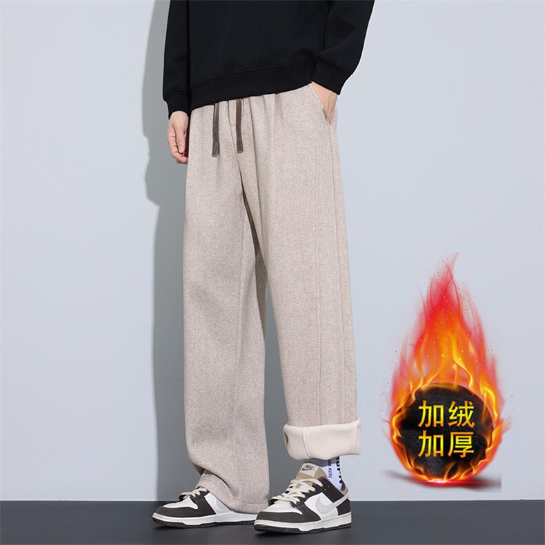 上新冬季加绒加厚设计感潮牌青少年运动裤子支持二开CK852加绒P48，女装休闲裤，星座301B-2（原A443-1）