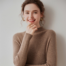 秋冬新款女装高领修身显瘦百搭打底衫优雅气质必备单品，女装羊毛衫，七柒羊绒