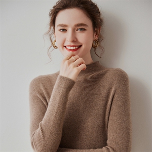 秋冬新款女装高领 修身显瘦百搭打底衫 优雅气质必备单品图片