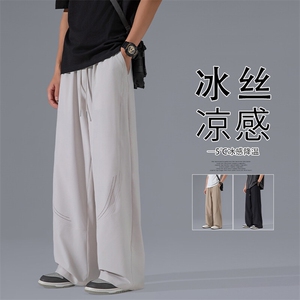 2025 夏季新款 灰墙四面弹冲孔冰丝裤M-5XL HK25477-特P25图片