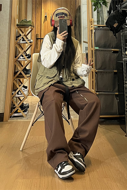 2026秋季新款美式高街书包扣拉链工装裤XZ604-KG40-P65控78,男装工装外套,星座604