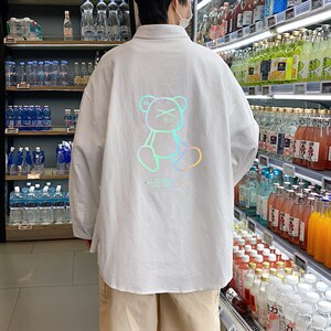 CS15139-P38 长袖衬衫男士大码宽松衬衣男寸衫男寸衣图片