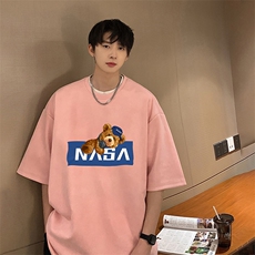 NASA麂皮绒短袖t恤男大码半袖男JD82247-P25，男装T恤，电商A040