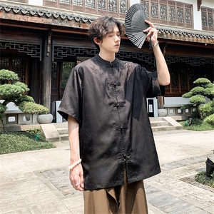 新款风2025新中式提花新款盘扣上衣衬衫T2802-P65-控88图片