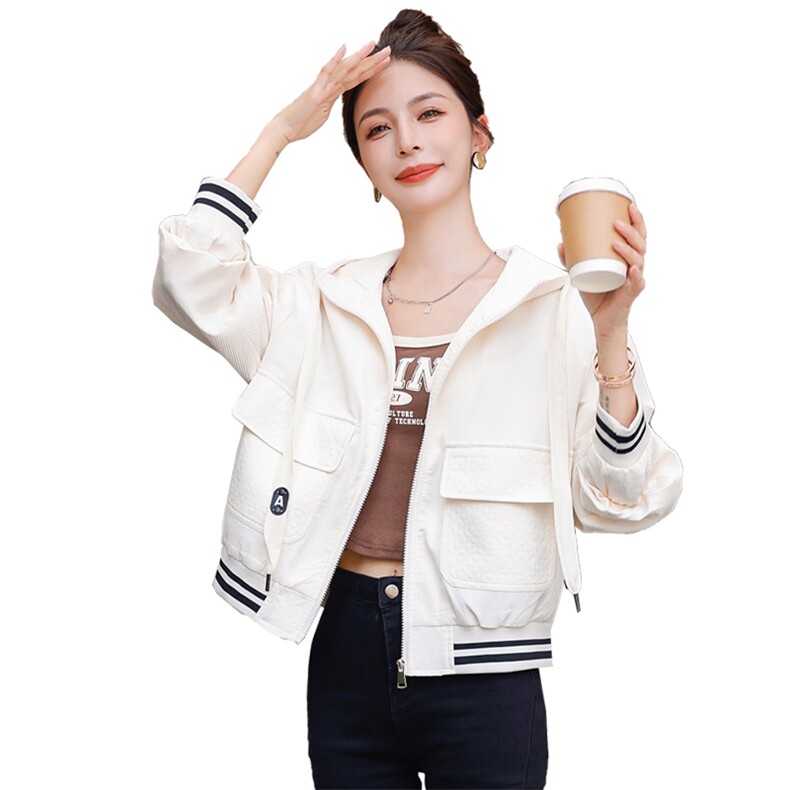 现货！！2023秋季新款休闲外套女时尚宽松百搭夹克气质,女装短外套,以桐