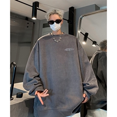 抖音得物供货提供视频秋冬重磅美式麂皮绒圆领卫衣JY363，男装卫衣，电商A486