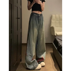 AK1990-P60新款美式港风高街复古牛仔裤ins网红，女装休闲裤，星座617A-2