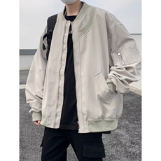 棒球服外套男秋季美式潮牌复古高级感宽松飞行员夹克，男装夹克，星座218-8
