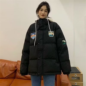 1506/Q2100/P64冬季加绒加厚面包服新款潮流日系简约棉衣外套男图片