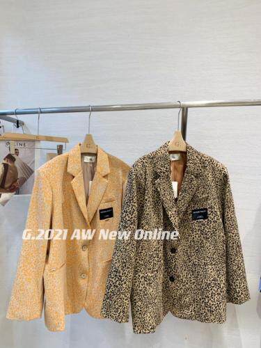现货秋季新款豹纹西装外套两色可均码，女装西装，G