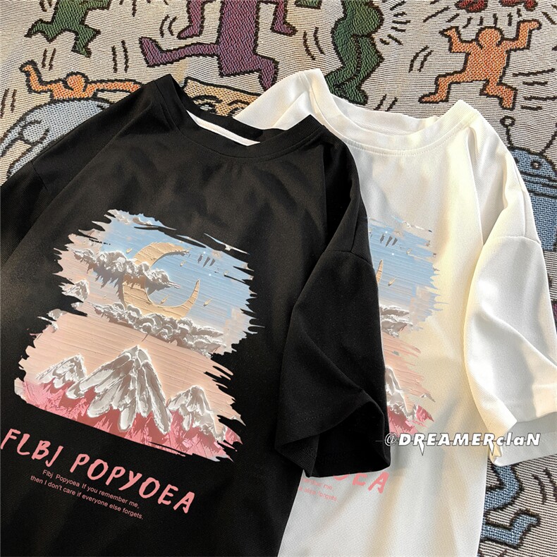 xZ116-T6010-p25-M-5XLD抖音男潮牌美式情t恤男夏季印花，男装T恤，星座116