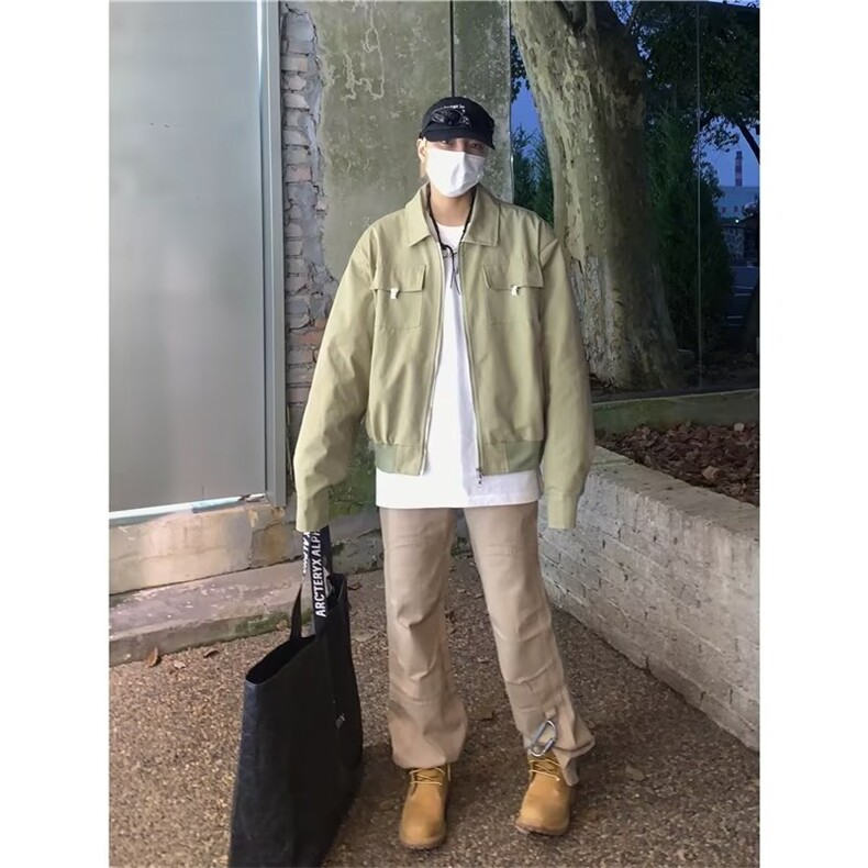轻熟风高级感外套男轻奢小众设计高街美式正肩工装夹克W4993-P66,男装夹克,星座412-2