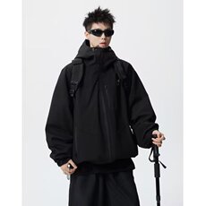 1506/Q34160/P78悟空有货美式运动户外连帽冲锋衣撞色工装外套，男装夹克，星座1506