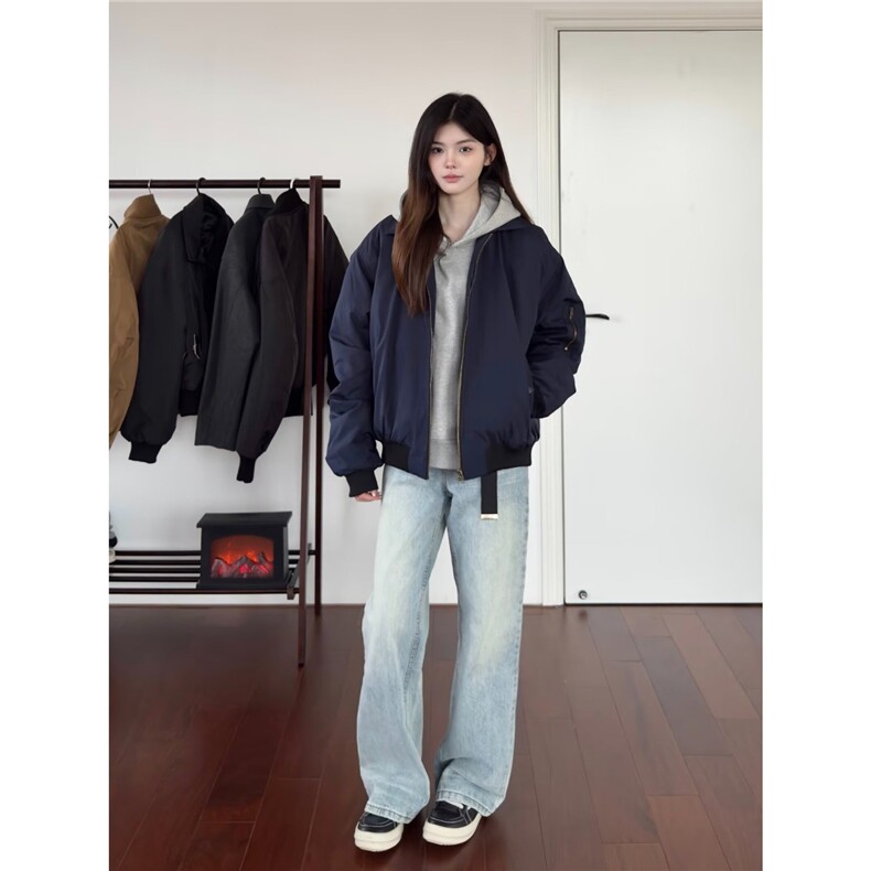 美式飞行夹克男女春秋2025潮牌cleanfit外套翻领短款工装棒球服,男装夹克,星座1210-1