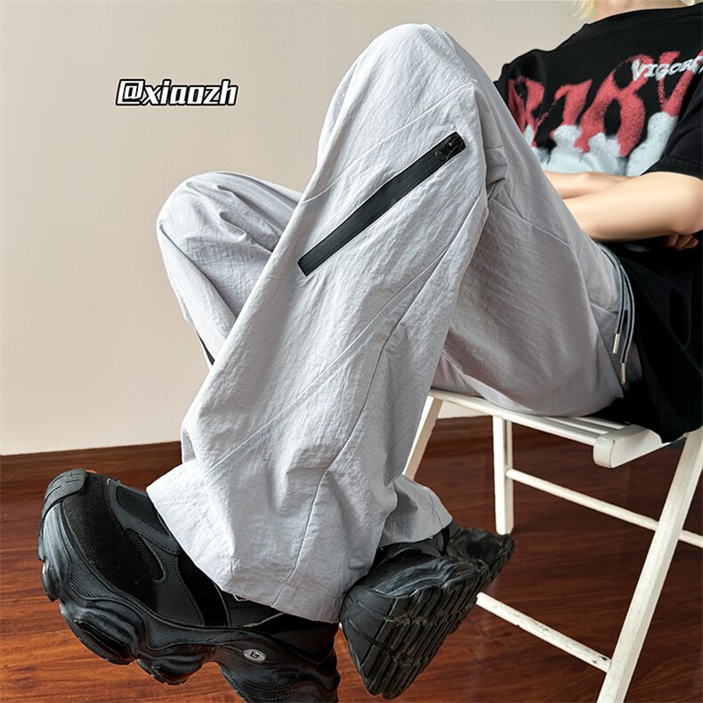 XZ616夏季设计款拉链拼接伞兵裤百搭休闲长裤TY1032特P30控58，男装休闲裤，星座512A（原616）