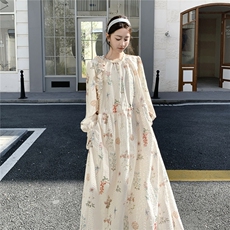 新品春秋装绣花蕾丝连衣裙2602-P185-K299，女装连衣裙，2C261