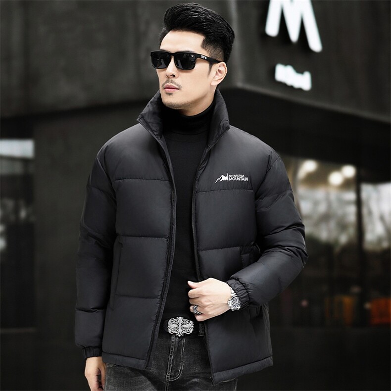 90%白鸭绒中年羽绒服夹克男士立领青年面包服羽绒服外套大衣,男装夹克,钱塘723