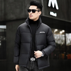90%白鸭绒中年羽绒服夹克男士立领青年面包服羽绒服外套大衣，男装夹克，钱塘723