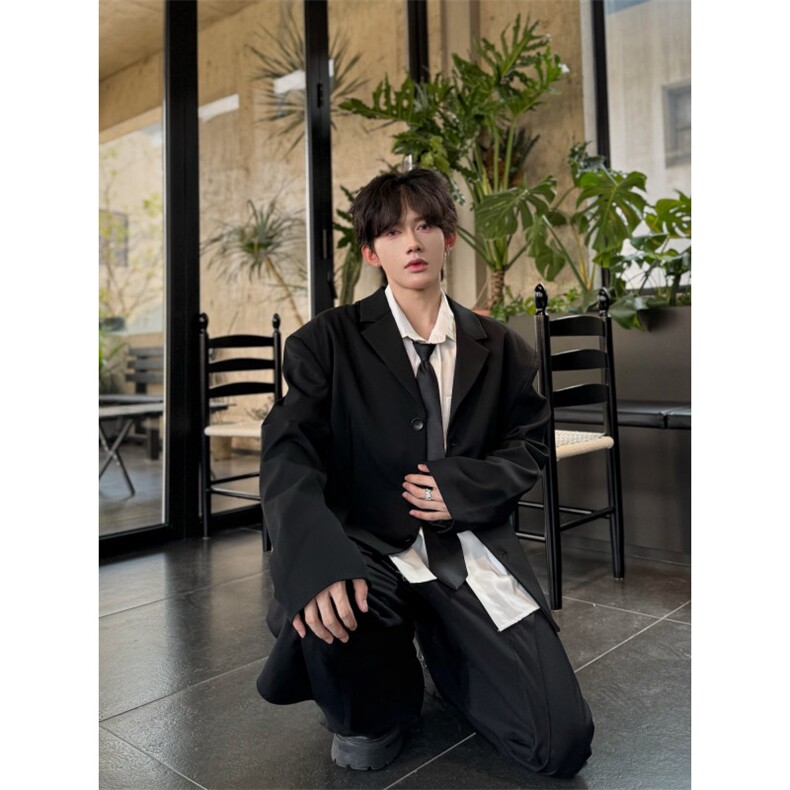 C316XZ50211P98夏秋新款修身短款外套西服显高西装黑色,男装西服,电商C316