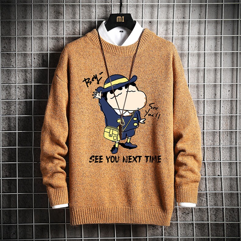 加厚加绒毛衣男大码毛线衣男针织衫M19240-P45加绒款-P65网格,男装针织衫/毛衣,电商A040A