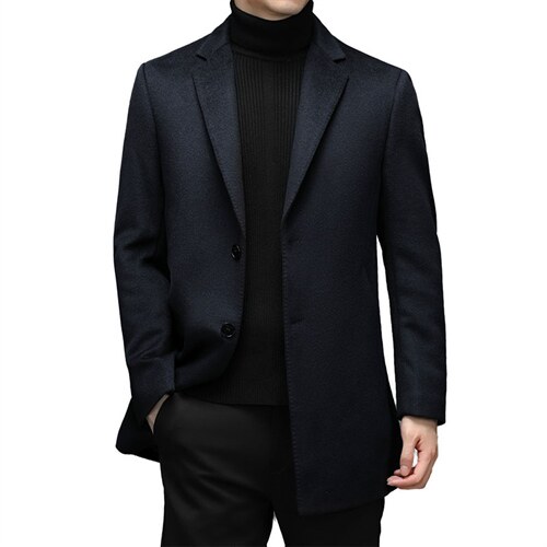 中年男士羊毛呢外套冬季商务单西服休闲爸爸装外套YL9811-P380,男装西服,电商B212（原钱塘6029）