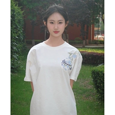 万针全刺绣解构设计260克重磅双纱纯棉高品质美式高街短袖T恤特35，男装T恤，电商A486