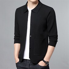 新款针织衫男开衫外套商务夹克高品质男装K8812-P85，男装针织衫/毛衣，星座1207-1