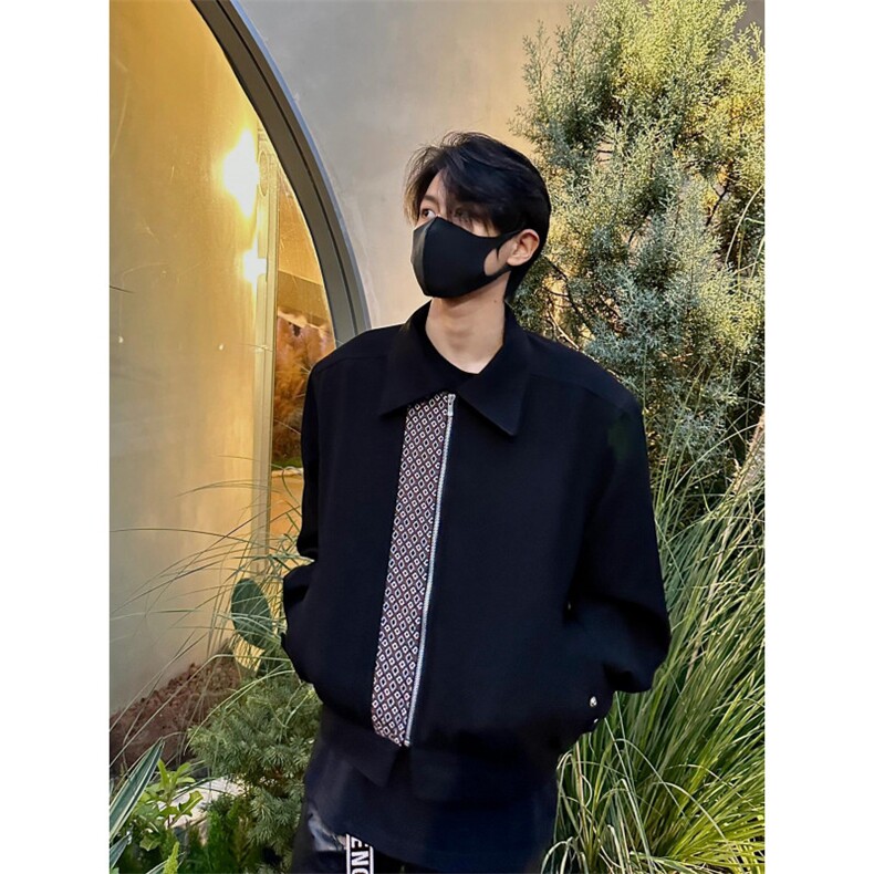 【有货】设计感拼接夹克外套男美式潮牌短款上衣HT95CC-特P65,男装夹克,星座1007（原301D）