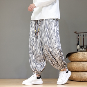 2025秋冬风灯芯绒束脚灯笼裤男宽松阔腿哈伦裤休闲长裤-WK19，男装休闲裤，星座219