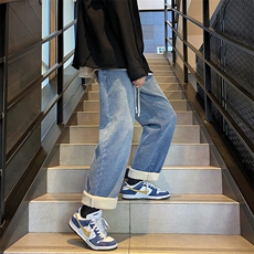 加绒加厚牛仔裤宽松直筒休闲裤KN12P40加绒P50，男装牛仔裤，电商D325