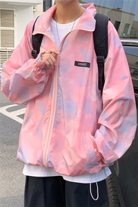 F3067/P45夏季新款防晒衣男女扎染情侣薄款夹克衫外套大码防晒服图片
