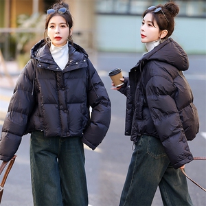 短款羽绒服女冬季2023新款时尚洋气小个子面包服白鸭绒外套现货!图片