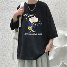 Q11240-P30春夏季七分袖t恤男大码五分袖男短袖中袖大皂风，男装T恤，电商A040