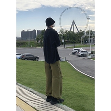 B221美式ins街头hiphop宽松工装休闲裤子LK23122-P65控88，男装休闲裤，电商B221