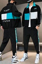春秋装夹克休闲运动套装韩版潮流帅气男装搭配两件套DS871TP75，男装夹克，电商A102