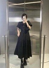 【DAVIDA】韩版设计款菱格连衣裙，女装连衣裙，DAVIDA