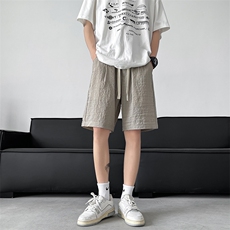 8XL-M特大码复古短裤高级男休闲五分裤透气沙滩裤纯色DK1536P35，男装牛仔裤，电商D206-1