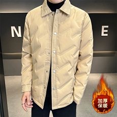 轻薄羽绒服男士2024冬季新款潮牌灰鸭绒翻领上衣休闲保暖外套男装，男装羽绒服，星座505-2（原电商A260-1)