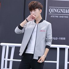 2021春秋季新品男士韩版时尚修身棒球领夹克上衣A158J，男装夹克，星座310B-3