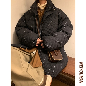 W8205 P125 控158 数据款华夫格印花棉衣冬季棉服外套宽图片