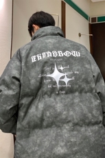 港风PU皮复古做旧可拆卸四芒星胸针设计棉衣男MY77721P128控168，男装棉衣，星座227-7
