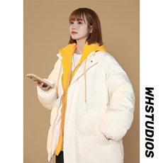 假两件棉服连帽棉衣女2025新款面包服情侣棉袄外套3314-P80控118，男装棉衣，星座207