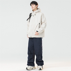 冲锋衣外套男2025春季新款宽松连帽休闲工装夹克潮流JK217--P78，男装夹克，星座308B-2